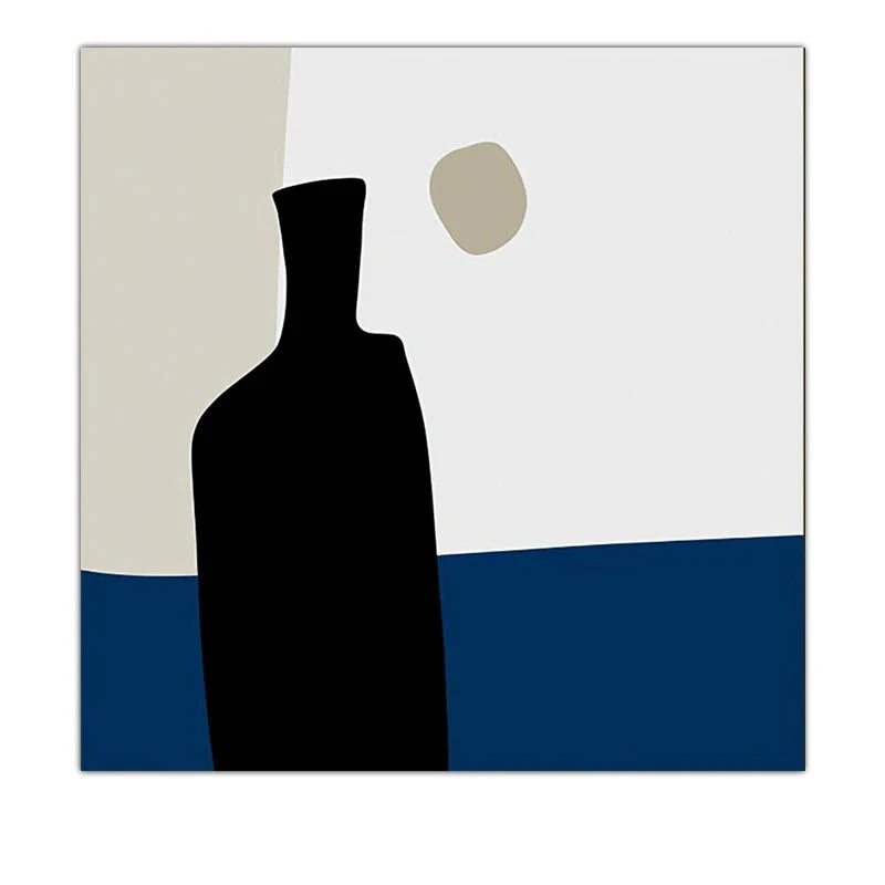 Modern Minimalist Abstract Still Life Wall Art Fine Art Canvas Prints Square Format Pictures For Living Room Dining Room Contemporary Home Decor