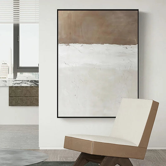 Modern Minimalist Color Block Wall Art Neutral Colors Fine Art Canvas Prints Abstract Pictures For Living Room Foyer Art For Contemporary Interiors