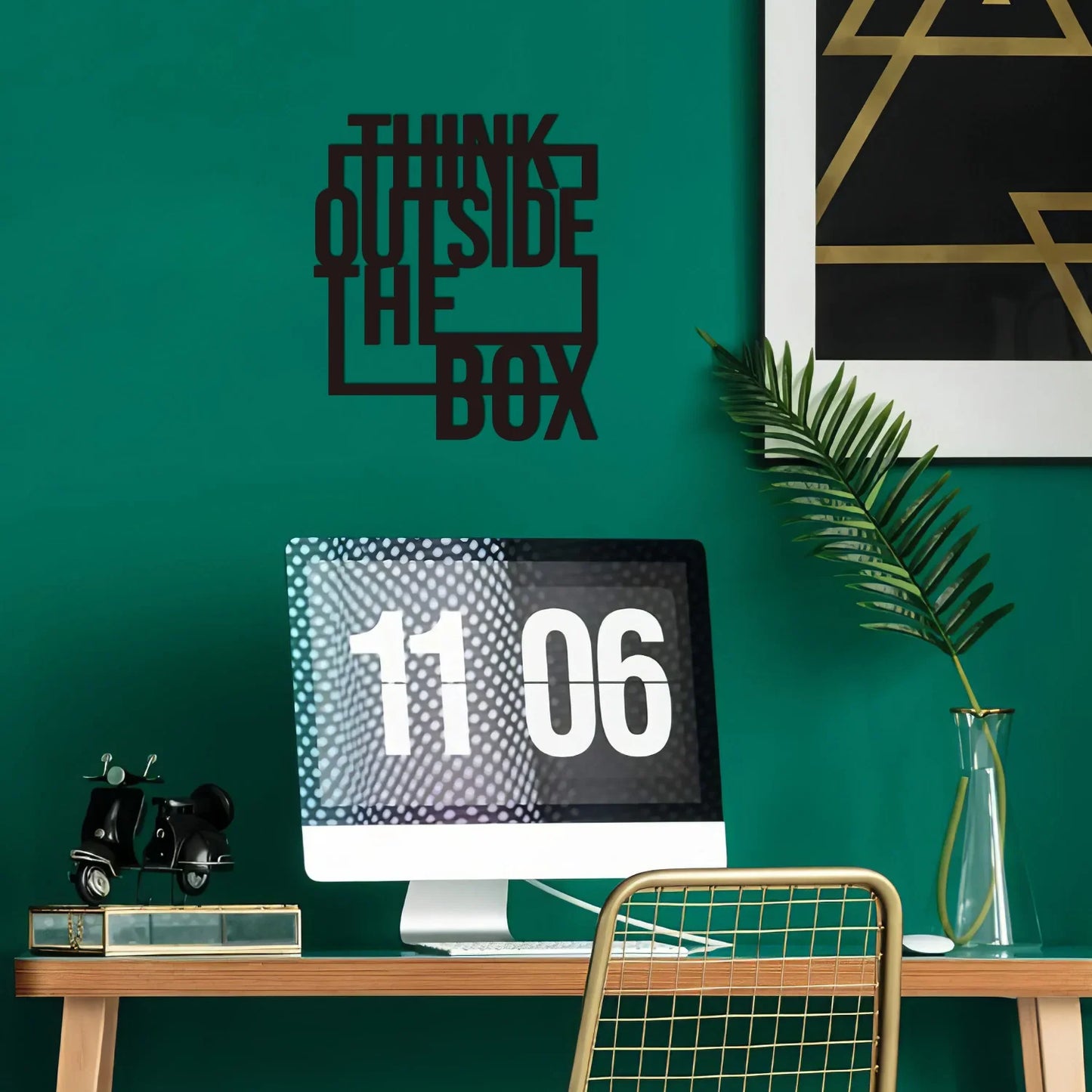 Motivational Quotation Metal Wall Art 3D Iron Crafted Typographic Wall Mounted Decoration Inspirational Decor For Office Study Room