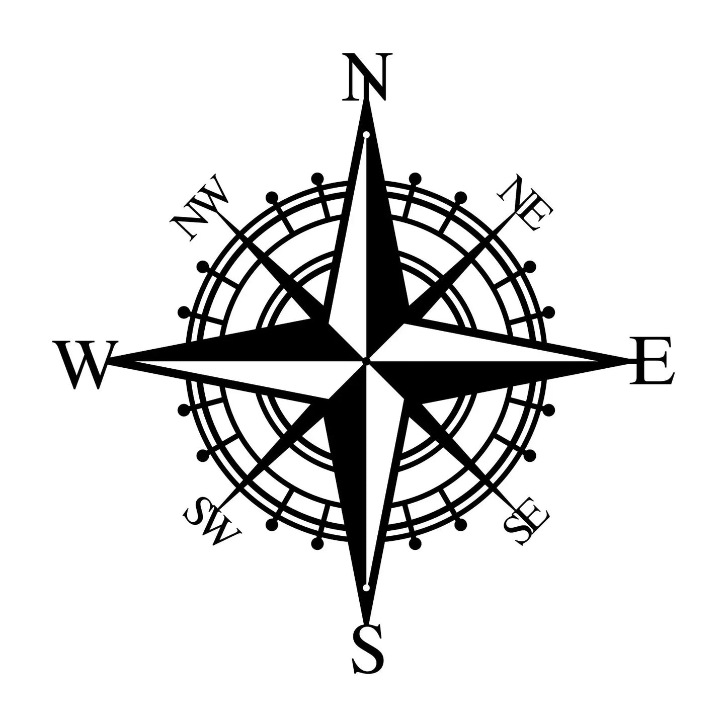 Nautical Compass Rose Iron Art Wall Art 3D Metal Sculptured Wall Decoration For Living Room Dining Room Creative Contemporary Nordic Home Office Decor 2025