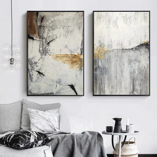 Neutral Colors Urban Abstract Wall Art Fine Art Canvas Prints Pictures For Living Room Dining Room Bedroom Art For Contemporary Interiors