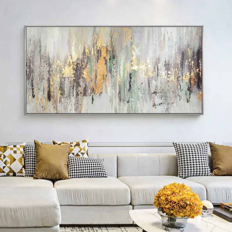 Neutral Colors Vintage Abstract Green Beige Gray Wall Art Fine Art Canvas Prints Contemporary Picture For Living Room Bedroom Art Decor