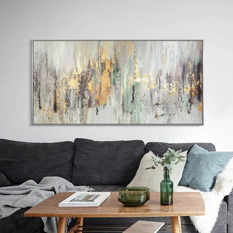 Neutral Colors Vintage Abstract Green Beige Gray Wall Art Fine Art Canvas Prints Contemporary Picture For Living Room Bedroom Art Decor