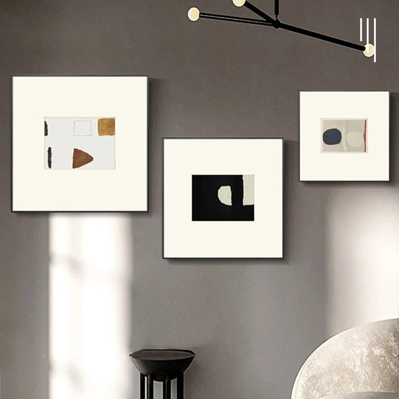Neutral Tones Minimalist Abstract Nordic Wall Art Fine Art Canvas Prints Square Format Pictures For Living Room Bedroom Art For Contemporary Interiors