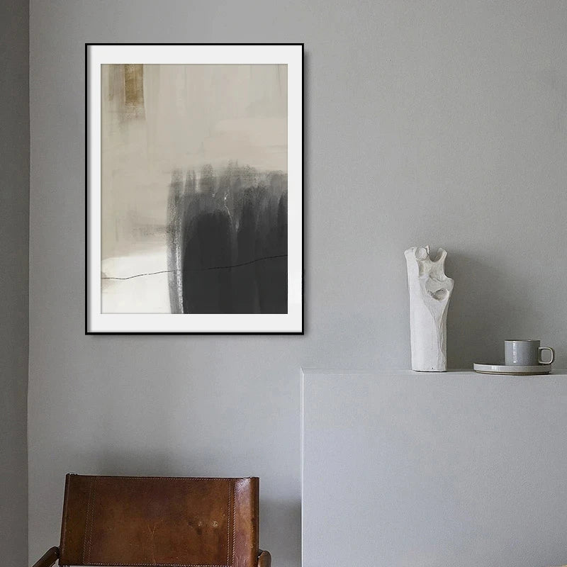 Neutral Tones Scandinavian Abstract Wall Art Fine Art Canvas Prints Beige Grey Pictures For Minimalist Living Room Art For Contemporary Interiors 2025