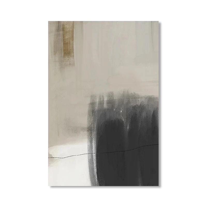 Neutral Tones Scandinavian Abstract Wall Art Fine Art Canvas Prints Beige Grey Pictures For Minimalist Living Room Art For Contemporary Interiors 2025