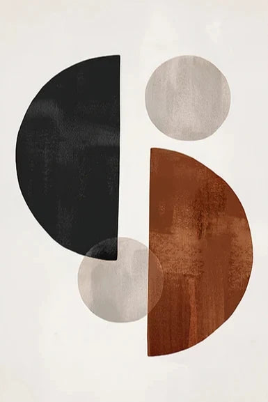 Nordic Minimalist Geometric Abstract Wall Art Fine Art Canvas Prints Beige Black Abstract Pictures For Modern Apartment Home Decor