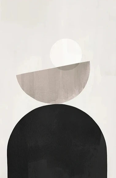 Nordic Minimalist Geometric Abstract Wall Art Fine Art Canvas Prints Beige Black Abstract Pictures For Modern Apartment Home Decor