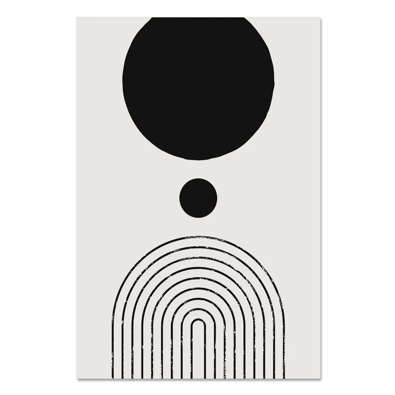 Nordic Minimalist Geometric Abstract Wall Art Fine Art Canvas Prints Beige Black Abstract Pictures For Modern Apartment Home Decor