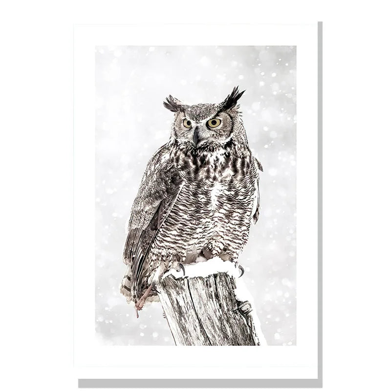 Nordic Winter Forest Deer Landscape Wall Art Fine Art Canvas Prints Gallery Wall Pictures For Living Room Dining Room Art For Scandinavian Home Decor 2025