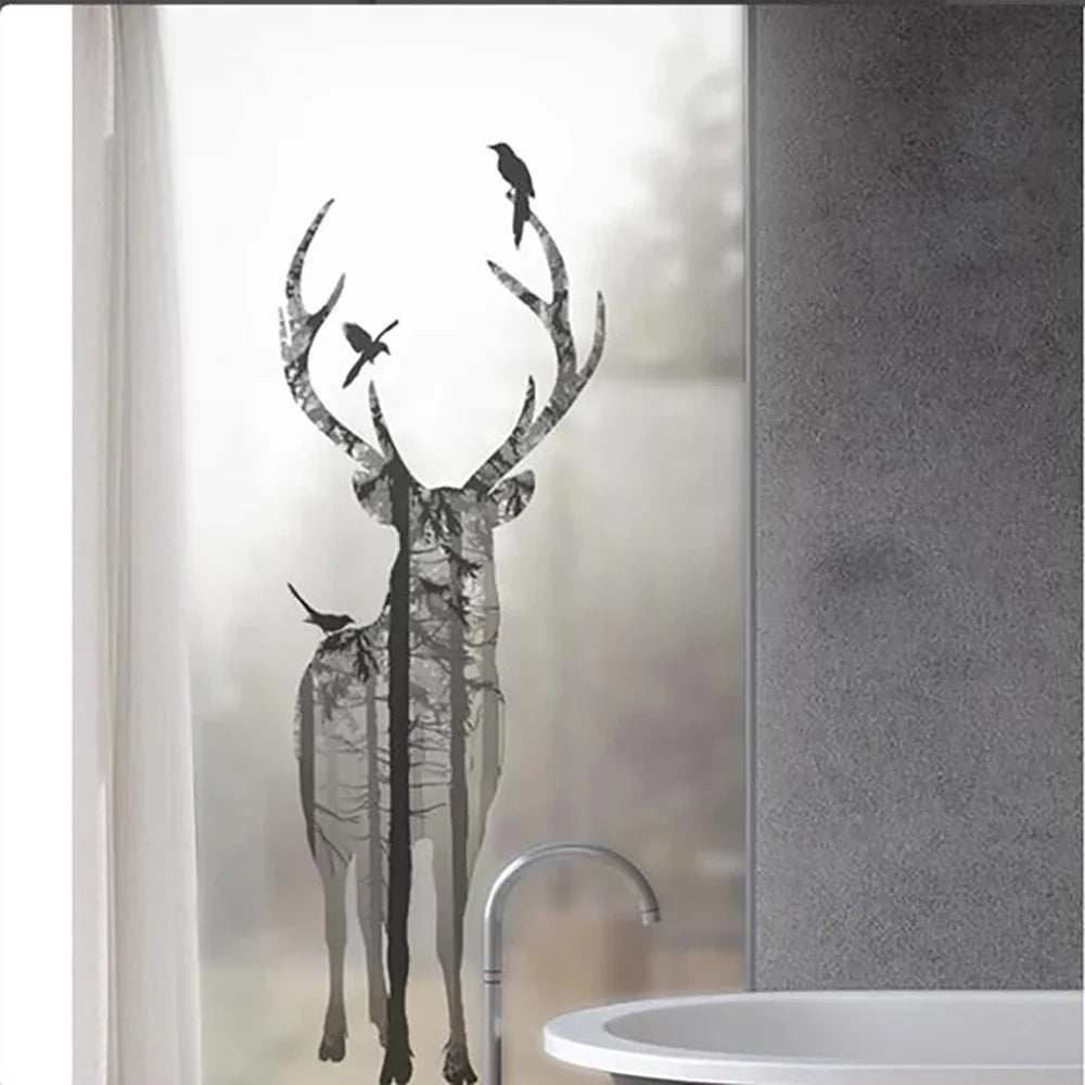 Privacy Window Film For Bathroom Kitchen Foyer Office Removable Frosted Film For Glass Semi Transparent Peel and Stick Static Cling Technology