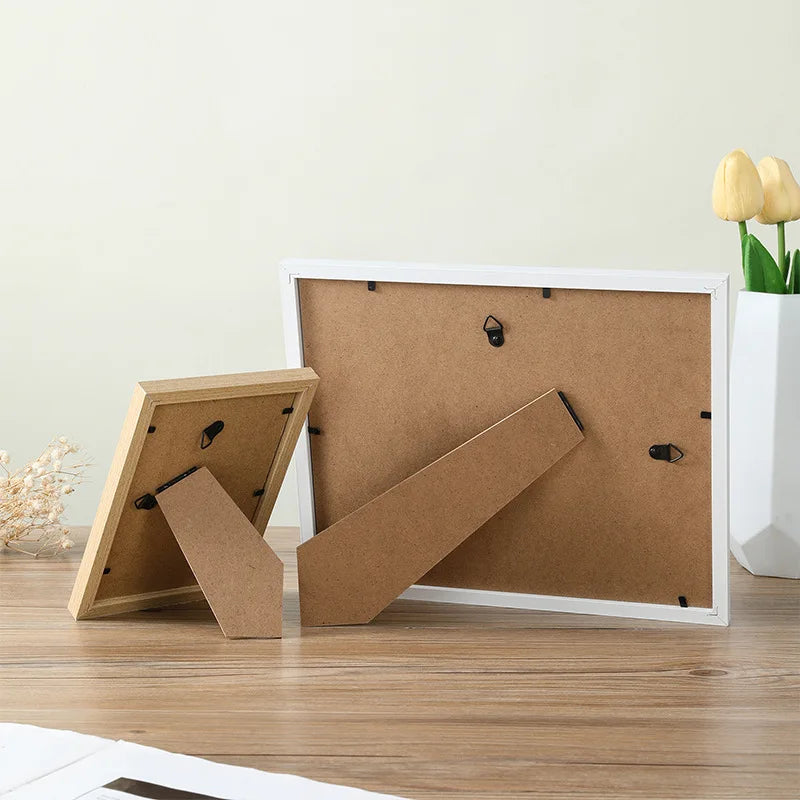 Rustic Brown White Wood Photo Frames Small Sizes 10x15, 15x20, 20x25cm, A4 21x30 Wooden Frames Canvas Photos etc Wall Hanging or Table Mount With Acrylic 2025 002