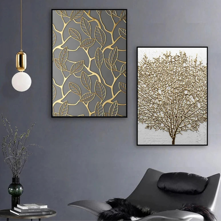 Rustic Golden Grey Black Abstract Wall Art Fine Art Canvas Prints Posters Pictures For Living Room Dining Room Art For Contemporary Interiors