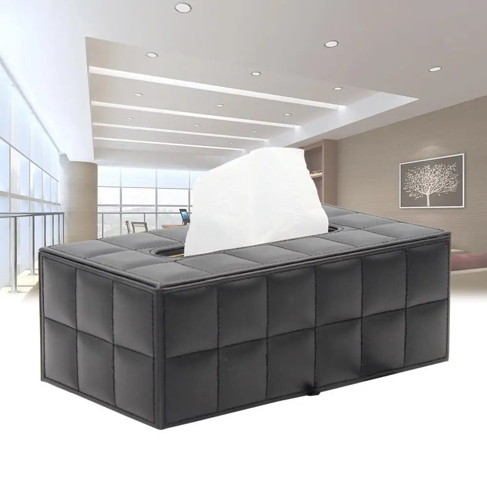 Stylish Light Luxury Leather Tissue Box For Coffee Table Dining Room Table Napkin Dispenser For Office Desktop Living Room Nordic Home Decor Accessories For Modern Living