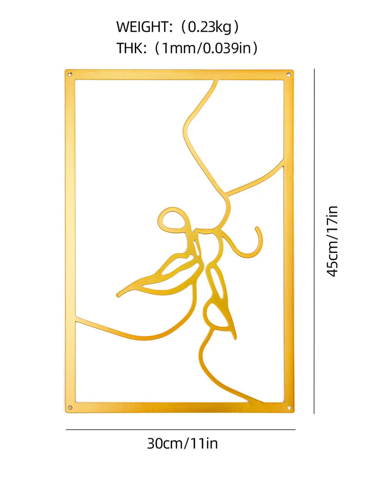 Simple Metalwork Line Art Figure Art Abstract Minimalist Wall Decoration For Bedroom Living Room Scandinavian Home Interior Decor
