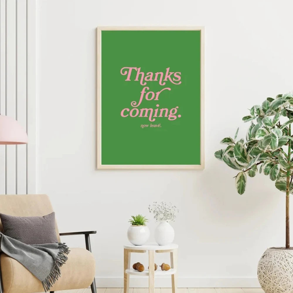 Colorful Cheeky Quotes Posters Wall Art Fine Art Canvas Prints Modern Minimalist Typographic Pictures For Living Room Guest Room Bnb Wall Decor