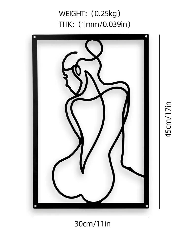 Simple Metalwork Line Art Figure Art Abstract Minimalist Wall Decoration For Bedroom Living Room Scandinavian Home Interior Decor