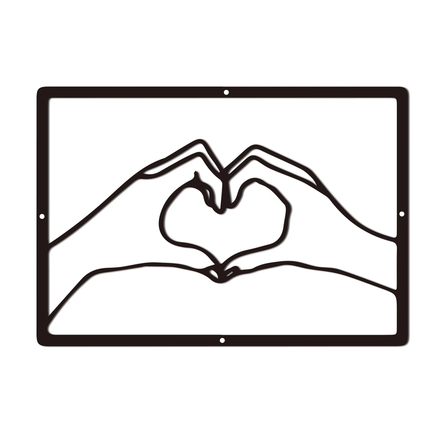 Love Heart Gesture Metal Wall Art 3d Iron Crafted Decorative Wall Plaques For Bedroom Living Room Boutique Salon Art Decor