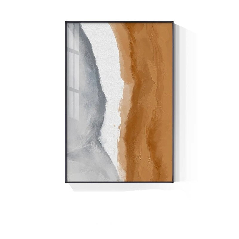 Modern Abstract Gray Beige Terracotta Wall Art Fine Art Canvas Prints Pictures For Living Room Bedroom Home Office Hotel Art Decor