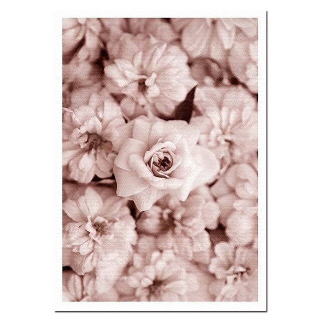 Pink Rose Fashion Peonies Wall Art Fine Art Canvas Prints Modern Floral Beauty Quote Pictures For Living Room Bedroom Art Decor