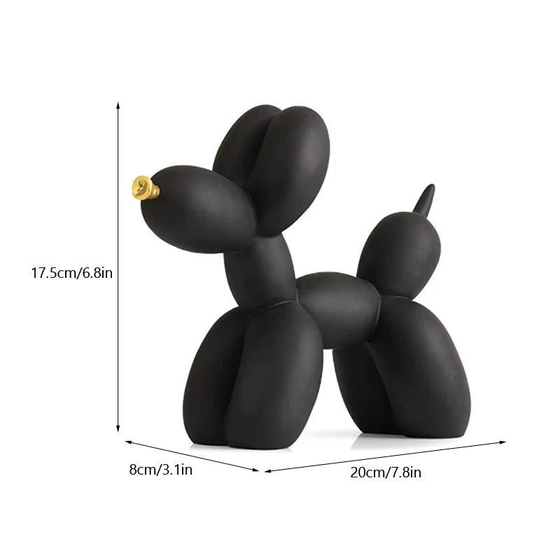 Colorful Balloon Dog Figurines Artistic Animal Statues for Living Room Coffee Table Cute Trendy Ornaments For Desktop Decoration
