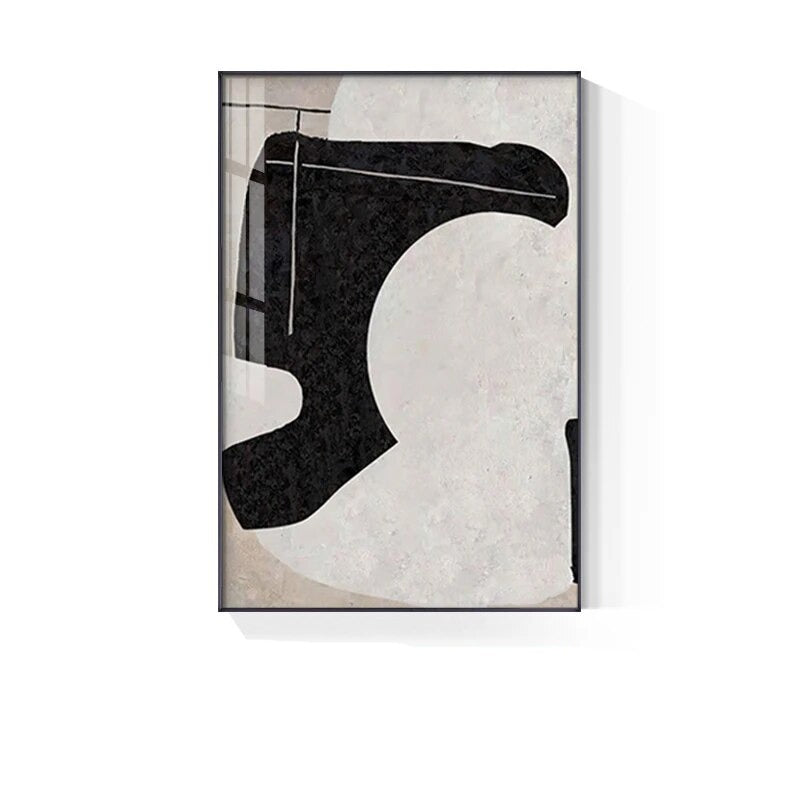 Abstract Geometric Color Block Wall Art Fine Art Canvas Prints Modern Neutral Color Pictures For Living Room Home Office Hotel Room Decor