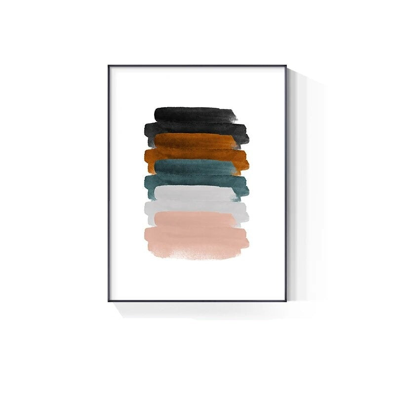 Earthy Colors Abstract Minimalist Watercolor Wall Art Fine Art Canvas Prints Pictures For Living Room Dining Room Home Office Art Decor