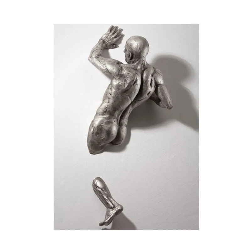Modern Urban Abstract Iron Statue Wall Art Fine Art Canvas Prints 3d Visualization Figure Art Pictures For Minimalist Apartment Wall Decor