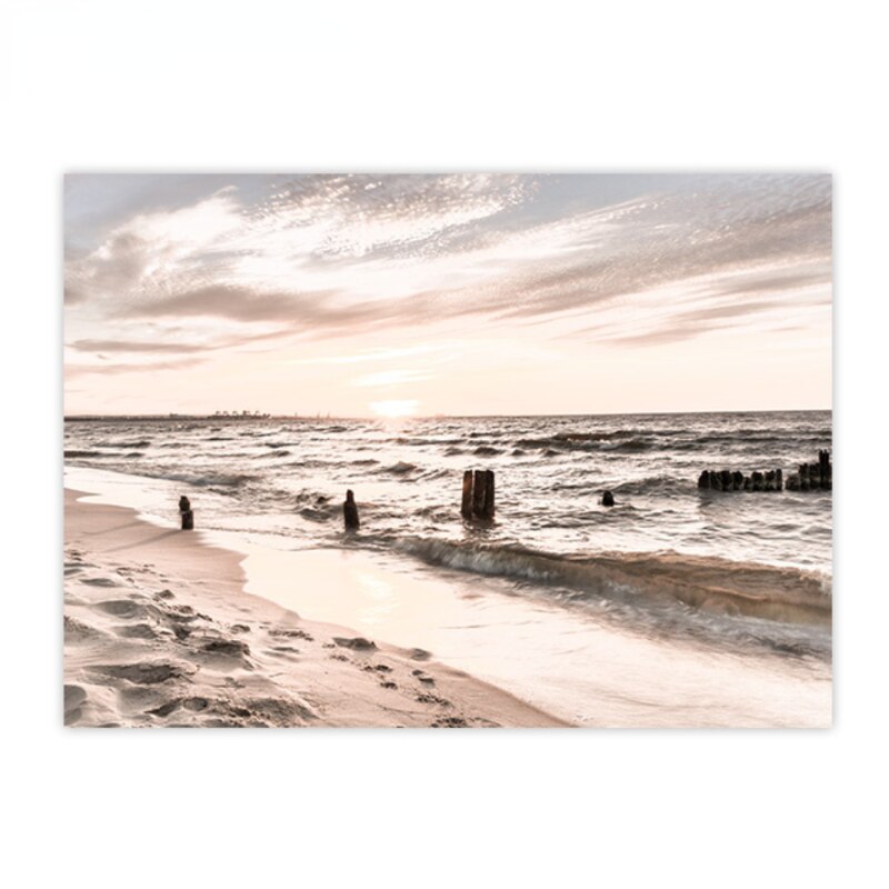 Simple Lifestyle Nordic Seascape Landscape Gallery Wall Art Pictures For Modern Living Room Bedroom Scandinavian Home Decor
