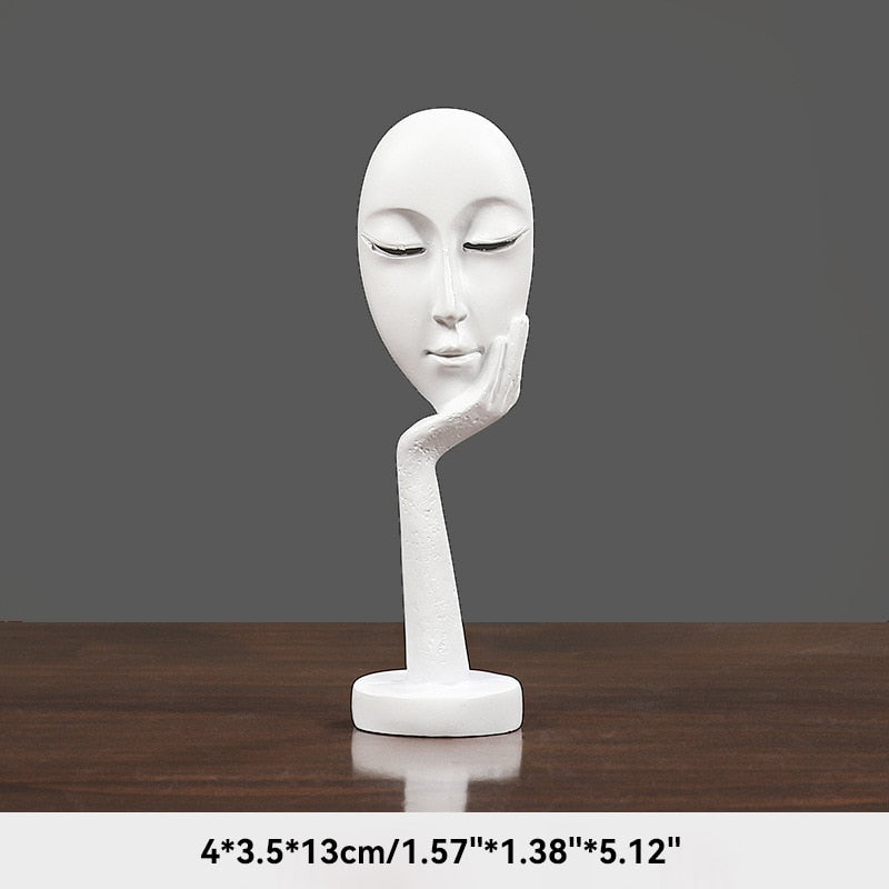 Abstract Thinker Figurines Resin Statue Sculptured Ornamental Characters For Living Room Coffee Table Mantelpiece Art Nordic Home Decor