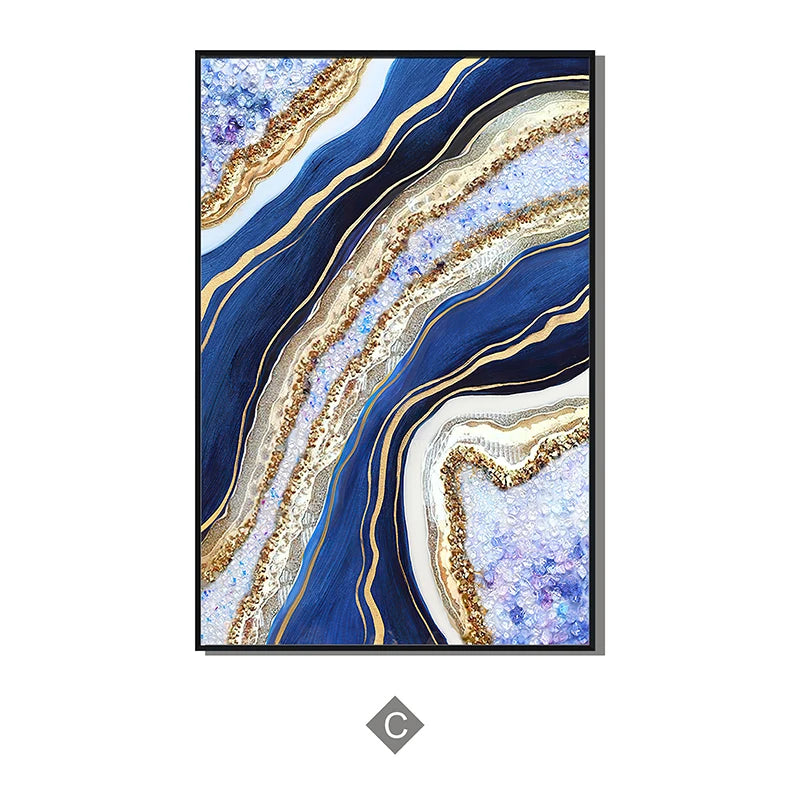 Abstract Black Golden Rings Wall Art Fine Art Canvas Prints Modern Aesthetics Pictures For Living Room Office Boutique Hotel Room Decor