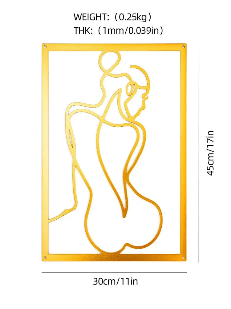 Simple Metalwork Line Art Figure Art Abstract Minimalist Wall Decoration For Bedroom Living Room Scandinavian Home Interior Decor