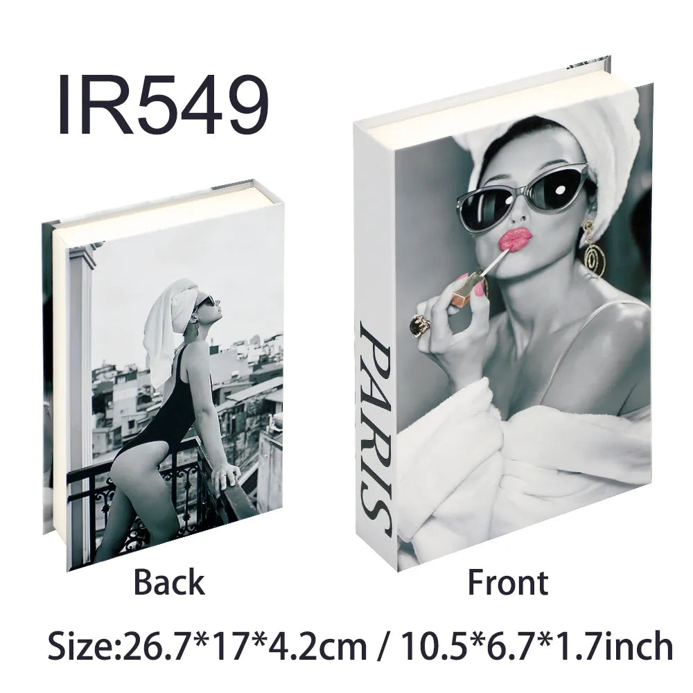 Fashion Art Style Faux Books Coffee Table Decor Book Box Storage Boxes Luxury Practical Ornamental Decoration For Modern Home Decor