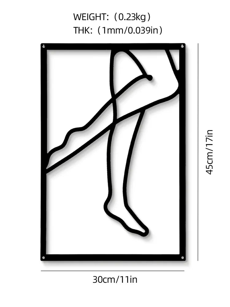 Simple Metalwork Line Art Figure Art Abstract Minimalist Wall Decoration For Bedroom Living Room Scandinavian Home Interior Decor