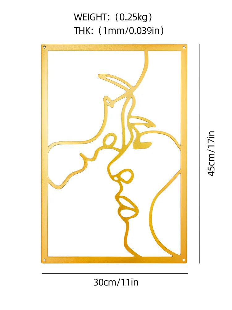 Simple Metalwork Line Art Figure Art Abstract Minimalist Wall Decoration For Bedroom Living Room Scandinavian Home Interior Decor