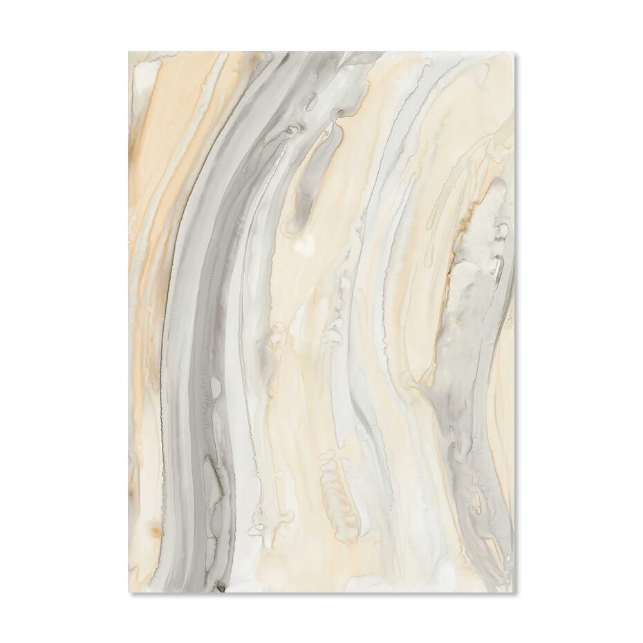 Minimalist Liquid Marble Print Beige Gray Light Luxury Wall Art Pictures For Modern Apartment Living Room Bedroom Art Decor