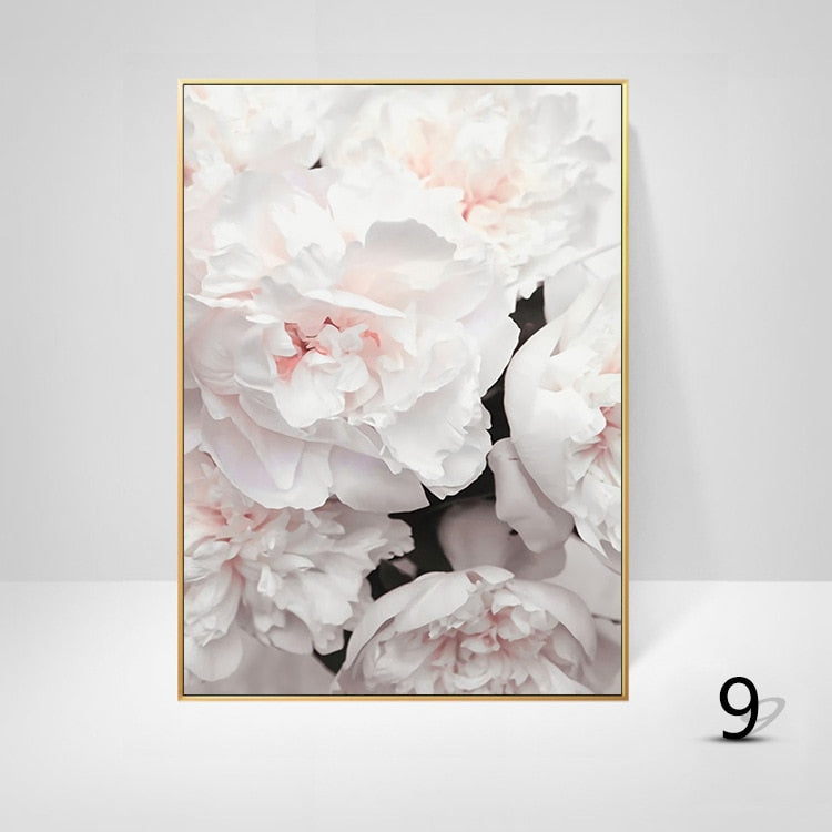 Pink Rose Peony Inspirational Quote Wall Art Fine Art Canvas Prints Modern Botany Fashion Pictures For Living Room Bedroom Art Decor