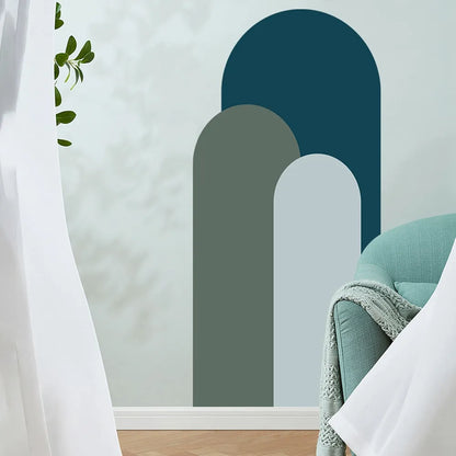 Modern Abstract Geometric Archway Wall Mural Removable PVC Vinyl Wall Decal For Living Room Kid's Room Creative DIY Home Decor 52x140cm