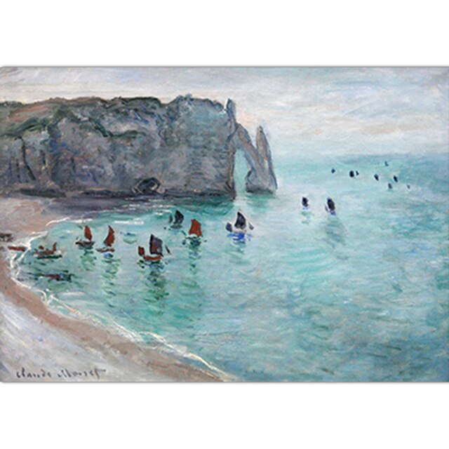 Claude Monet Impression, Sunrise Poster Art Famous Painting Wall Art Canvas Digital Print Poster Classic Art for Modern Living Room Home Decor