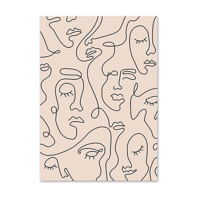 Abstract Line Art Bohemia Figure Art Gallery Wall Art Fine Art Canvas Prints Pictures For Modern Living Room Bedroom Art Decoration