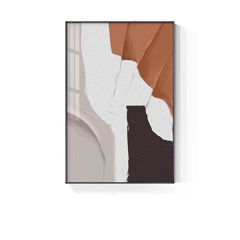 Modern Abstract Gray Beige Terracotta Wall Art Fine Art Canvas Prints Pictures For Living Room Bedroom Home Office Hotel Art Decor
