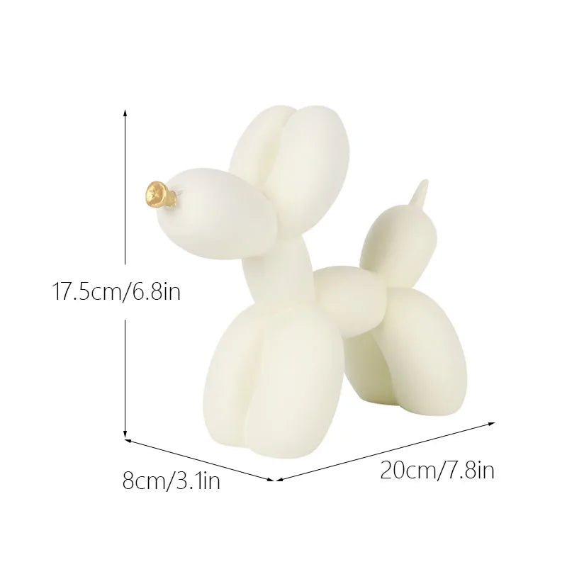 Colorful Balloon Dog Figurines Artistic Animal Statues for Living Room Coffee Table Cute Trendy Ornaments For Desktop Decoration