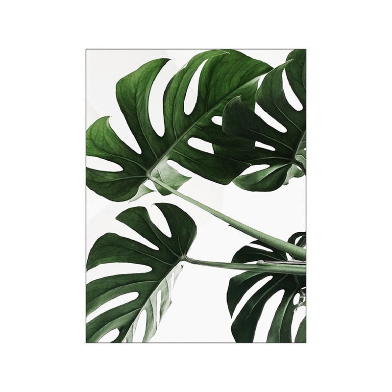 Cactus Monstera Minimalist Green Leaves Wall Art Do What Makes You Happy Poster Inspirational Pictures For Home Office Decor