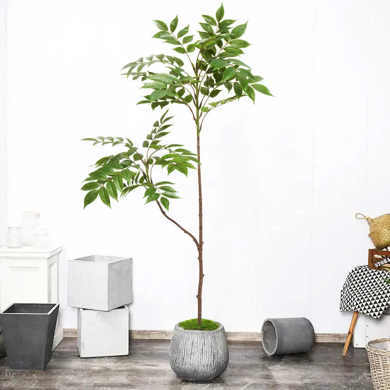 large faux plants for indoors Lush Greenery 110cm Faux Fake Plants For Creative Interior Landscaping