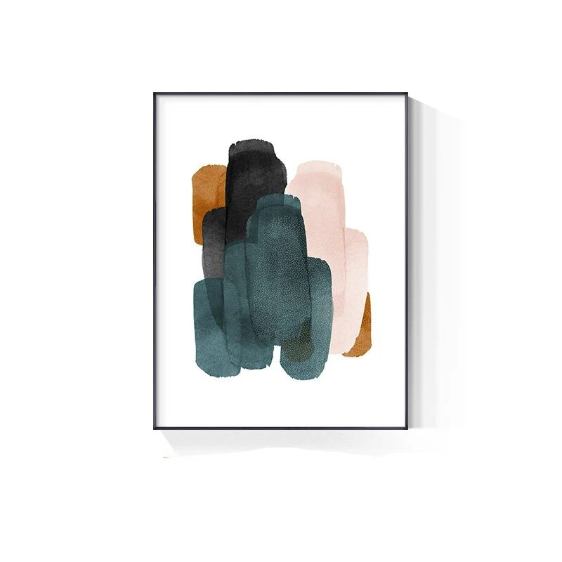 Earthy Colors Abstract Minimalist Watercolor Wall Art Fine Art Canvas Prints Pictures For Living Room Dining Room Home Office Art Decor