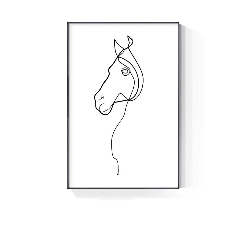 Minimalist Line Art Black White Poster Wall Art Fine Art Canvas Prints Simple Lifestyle Pictures For Bedroom Living Room Wall Decoration
