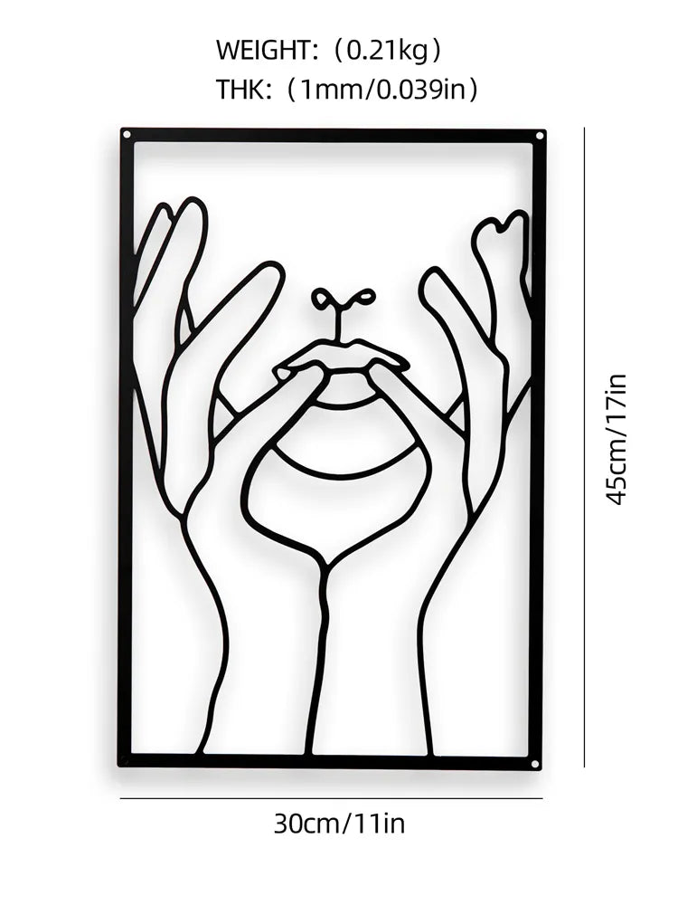 Simple Metalwork Line Art Figure Art Abstract Minimalist Wall Decoration For Bedroom Living Room Scandinavian Home Interior Decor