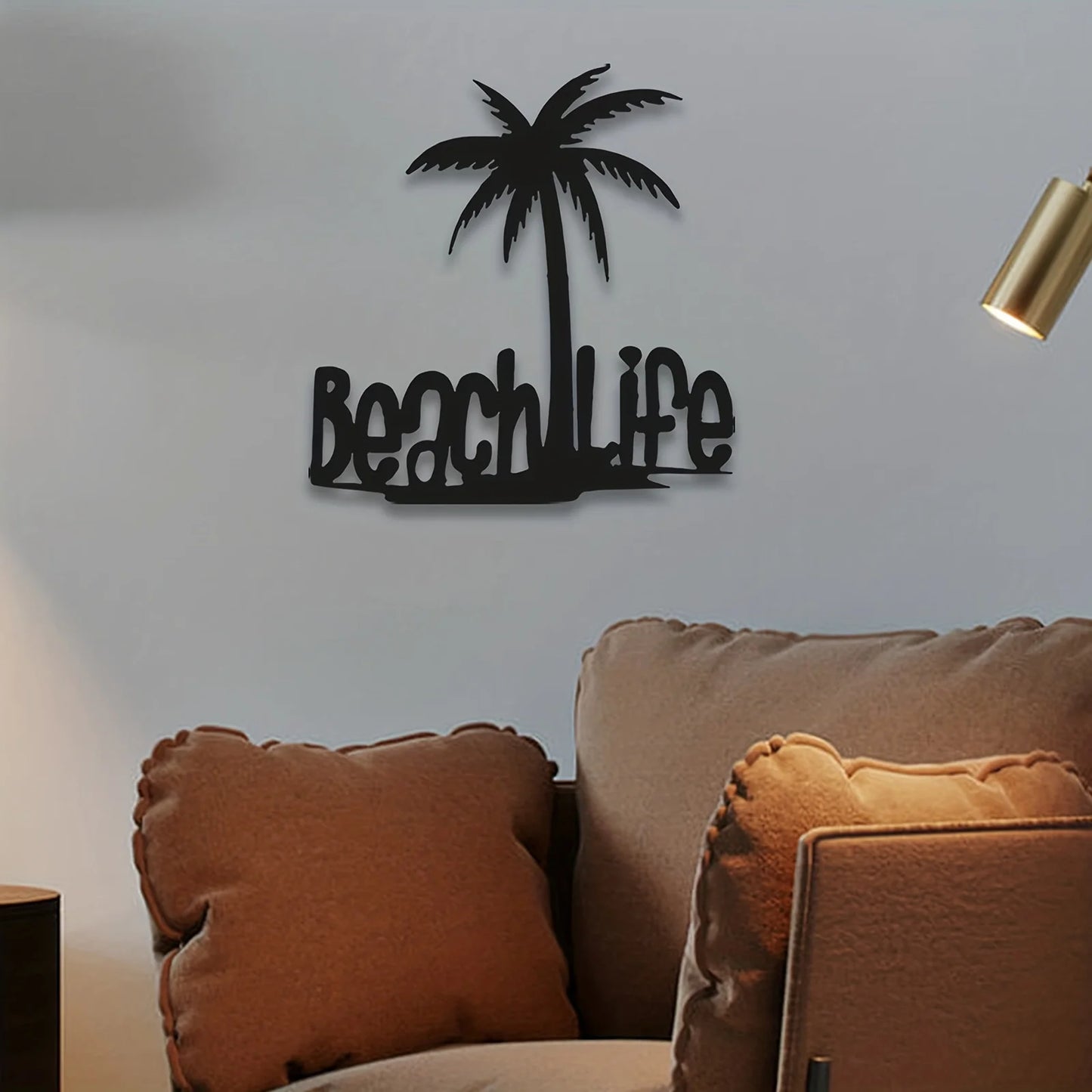 Beach Life Coconut Tree Metal Wall Art 3d Decoration For Living Room Bedroom Home Office Wall Decoration