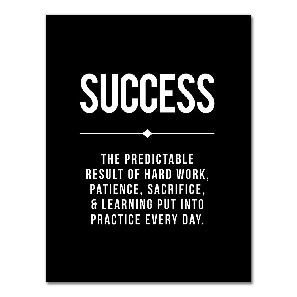 Hustle Grit Grind Success Motivational Posters Wall Art Fine Art Canvas Prints Pictures For Living Room Entrepreneur Study Room Bedroom Home Office Decor 2025