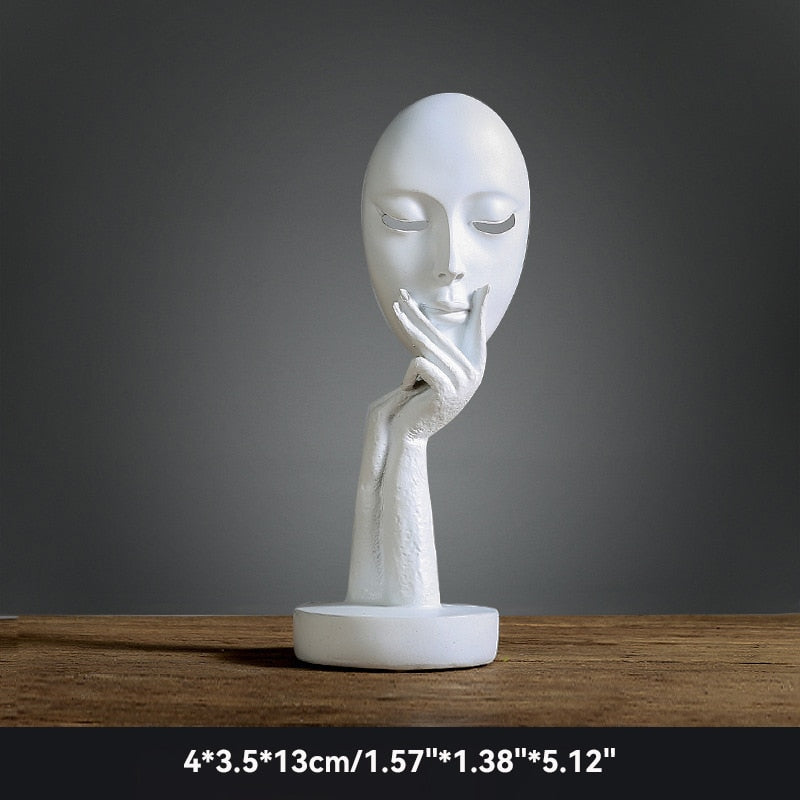 Abstract Thinker Figurines Resin Statue Sculptured Ornamental Characters For Living Room Coffee Table Mantelpiece Art Nordic Home Decor